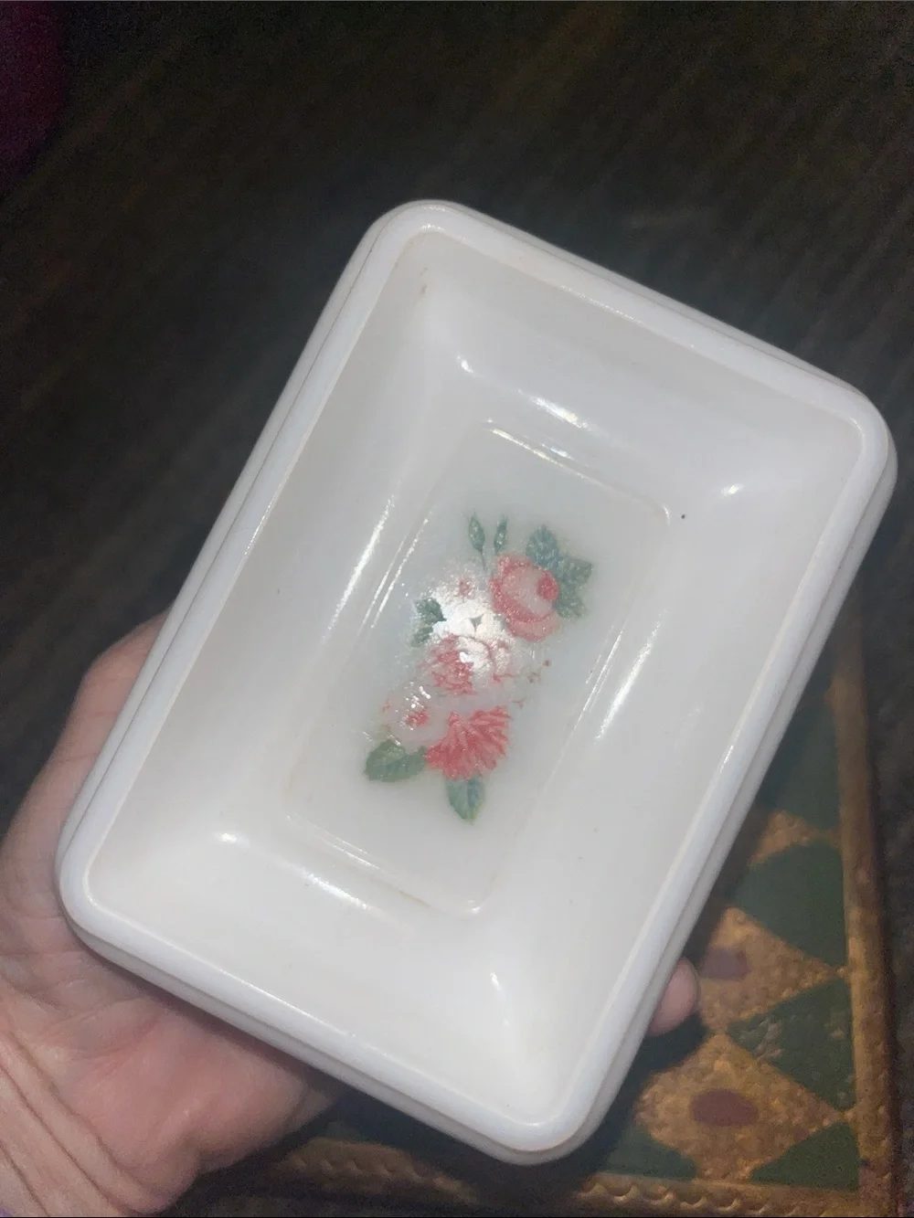 Vintage Avon Milkglass Soap Dish